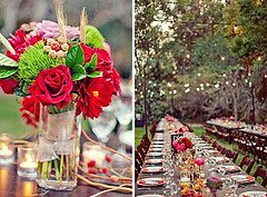 outdoor wedding table decoration